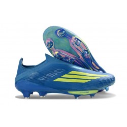 Adidas F50+ Laceless Elite FG Fotbollsskor X MESSI Blå Gul