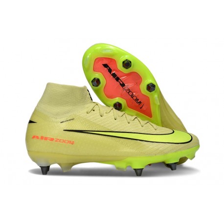 Nike Air Zoom Mercurial Superfly 10 Elite SG Gul Röd