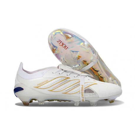 Fotbollsskor Adidas Predator 26 Elite FT FG Vit Guld