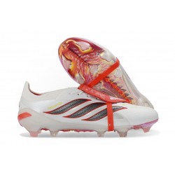 Fotbollsskor Adidas Predator 26 Elite FT FG Vit Röd Svart