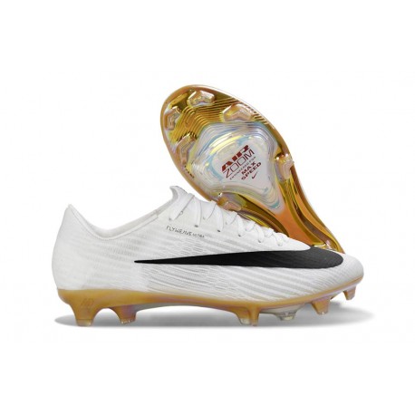 Fotbollsskor Nike Mercurial Vapor 17 Elite FG Vit Svart Guld