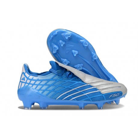 Adidas F50 Elite FG Spider Blå Silver