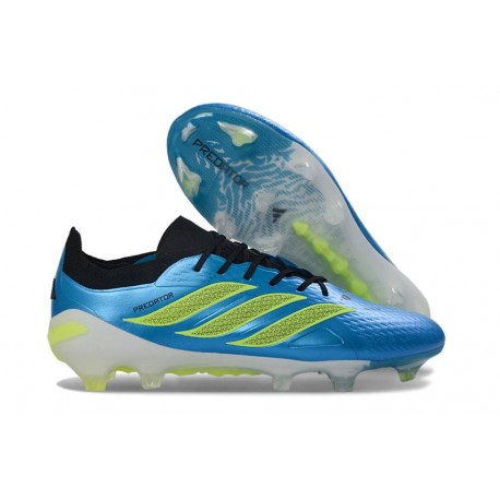 Fotbollsskor för Män Adidas Predator Elite L FG Blå Grön