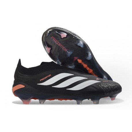 adidas Predator 26 Elite Snörfria FG Skor Svart Vit
