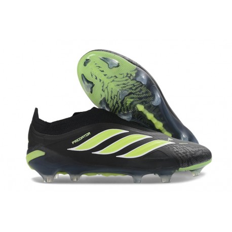 adidas Predator 26 Elite Snörfria FG Skor Svart Grön