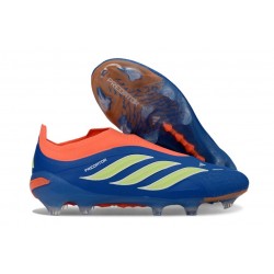 adidas Predator 26 Elite Snörfria FG Skor Mörkblå Limegrön Orange