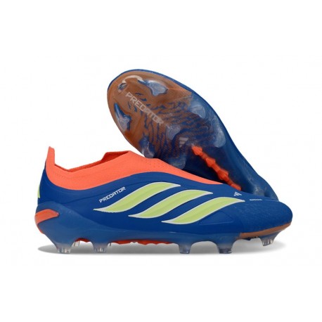adidas Predator 26 Elite Snörfria FG Skor Mörkblå Limegrön Orange
