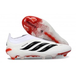 adidas Predator 26 Elite Snörfria FG Skor Vit Svart