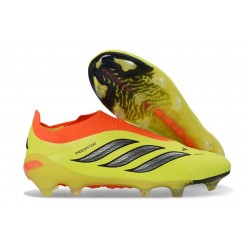 adidas Predator 26 Elite Snörfria FG Skor Gul Svart Orange