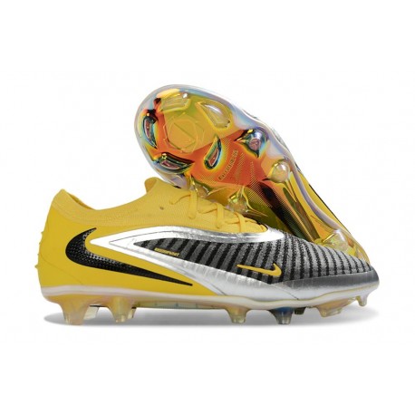 Fotbollsskor Nike Phantom 6 Low Elite FG Gul Svart Silver