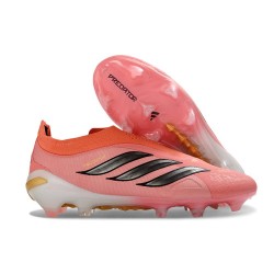 adidas Predator 26 Elite Snörfria FG Skor Rosa Svart