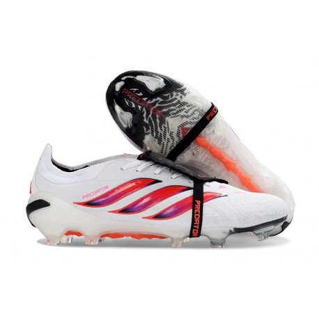 Fotbollsskor Adidas Predator 26 Elite FT FG Vit Röd Svart