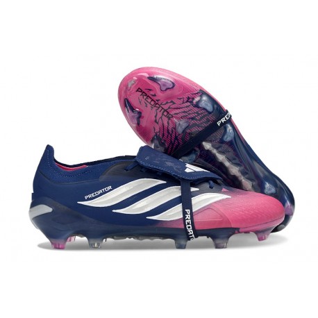 Adidas Predator Elite Foldover Tongue FG Rosa Blå Silver