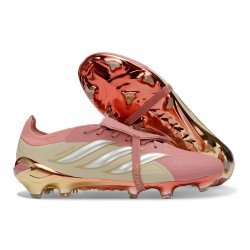Adidas Predator Elite Foldover Tongue FG Rosa Ljusbrun Silver