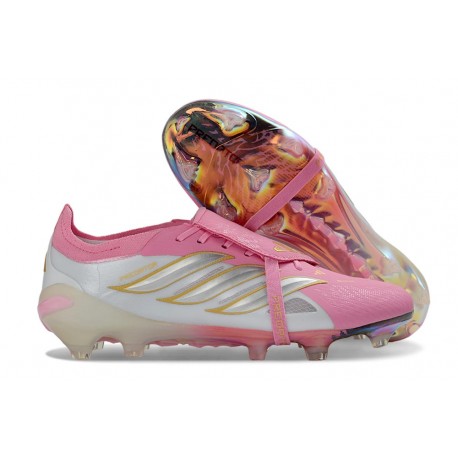 Adidas Predator Elite Foldover Tongue FG Rosa Vit Silver