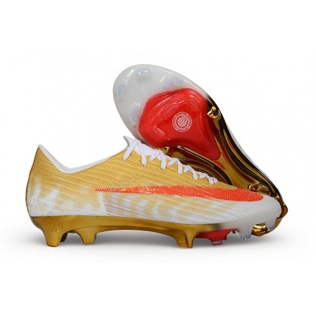 Nike Zoom Mercurial Superfly 11 Elite Fg Fotbollsskor CR7 Guld Röd