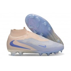 Nike Phantom 6 High Elite FG Fotbollsskorna Blå Vit