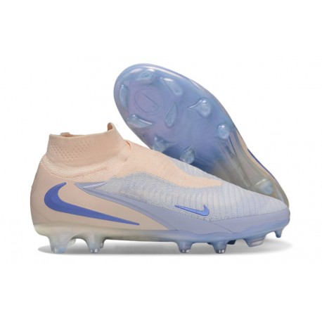 Nike Phantom 6 High Elite FG Fotbollsskorna Blå Vit