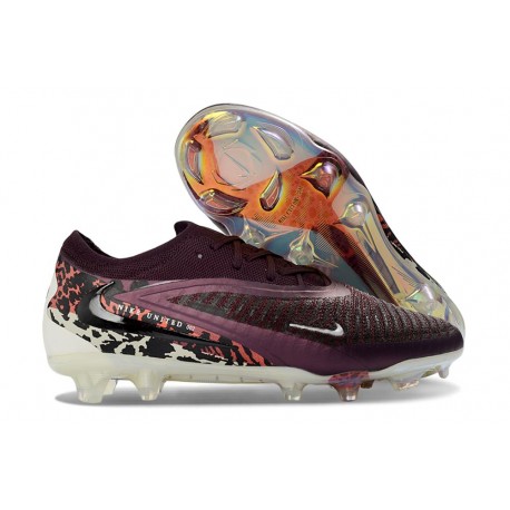 Nike Phantom 6 Low Elite FG Fotbollsskor Herr United – Röd Grå