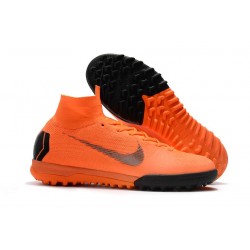 Nike Mercurial SuperflyX 6 Elite TF Fotbollsskor för Barn - Orange Svart