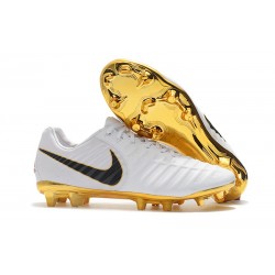 Nike Tiempo Legend 7 Elite FG Fotbollsskor för Herrar - Vit Guld