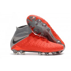 Fotbollsskor Nike Hypervenom Phantom 3 Elite DF FG - Röd Grå