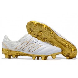 adidas Copa 19.1 FG Fotbollsskor för Män - Vit Guld