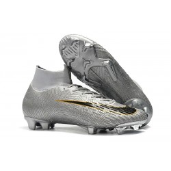 Nike Mercurial Superfly 6 Elite FG Fotbollsskor - Silver Svart