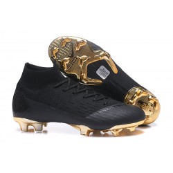 Nike Fotbollsskor Mercurial Superfly VI Elite FG - Svart Guld