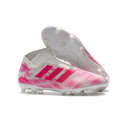 adidas Nya Fotbollsskor för Herrar Nemeziz 18+ FG - Rosa Vit