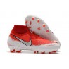 Nike Phantom VSN Elite DF FG Fotbollsskor för Herrar - Röd Vit Silver