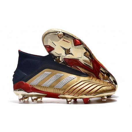 adidas Predator 19+ FG Skor Herr - Guld Silver Röd