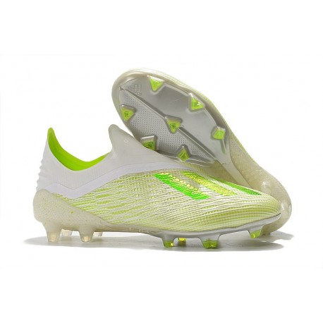 adidas X 18+ FG Fotbollsskor för Herrar - Vit Grön
