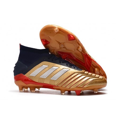 adidas Predator 19.1 FG Fotbollsskor - Guld Röd Silver