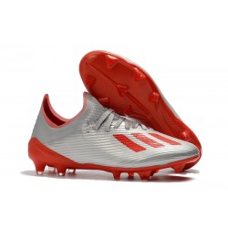 adidas X 19.1 FG Fotbollsskor för Herrar Silver Röd