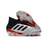 adidas Predator 19.1 FG Fotbollsskor - Silver Svart Röd