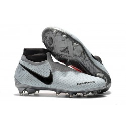 Nike Phantom Vision Elite DF FG Fotbollsskor för Män - Grå Röd