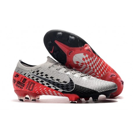 Fotbollsskor Nike Mercurial Vapor 13 Elite FG NJR Speed Freak - Krom/Svart/Röd