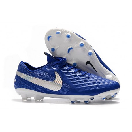 Fotbollskor Nike Tiempo Legend 8 Elite FG - Blå Vit