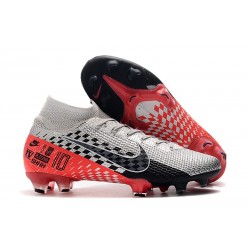 Fotbollsskor Nike Mercurial Superfly 7 Elite FG - NJR Chrom Czarny Czerwony Platyna