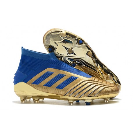 adidas Predator 19+ FG Fotbollsskor för Män - Guld Blå