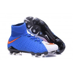 Nike Fotbollsskor Phantom Hypervenom 3 Elite DF FG - Blå Vit Röd