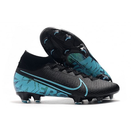 Fotbollsskor Nike Mercurial Superfly 7 Elite FG - Svart Blå