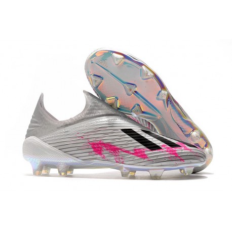 adidas X 19+ FG Fotbollsskor - Silver Svart Rosa