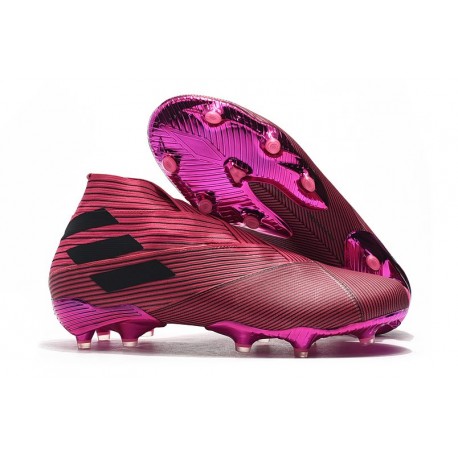 Fotbollsskor för Män adidas Nemeziz 19+ FG Rosa Svart