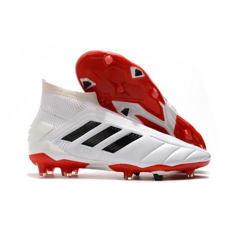 Fotbollsskor för Män adidas Predator Mania 19+FG ADV Vit Svart Röd