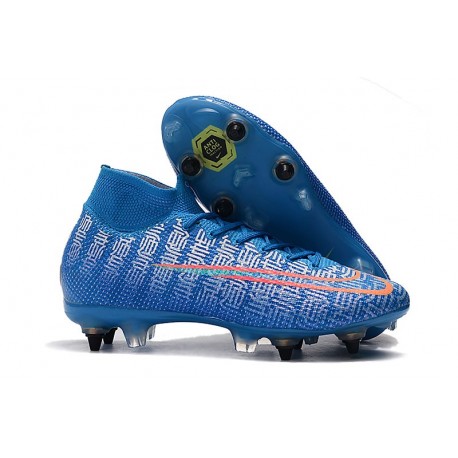 Nike Mercurial Superfly 7 Elite SG-PRO Anti-Clog Blå Röd