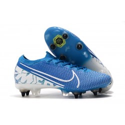 Nike Mercurial Vapor 13 Elite SG-PRO Anti-Clog New Lights Blå Vit