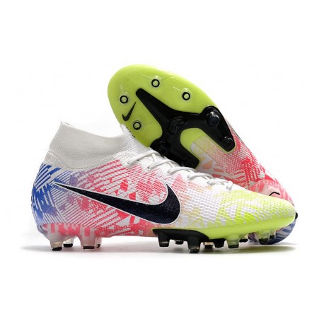 Fotbollsskon Nike Mercurial Superfly 7 Elite AG-PRO Neymar Vit Rosa Blå