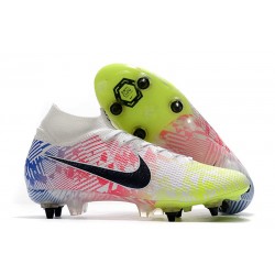 Nike Mercurial Superfly VII Elite SG-PRO AC Neymar Vit Rosa Blå Grön